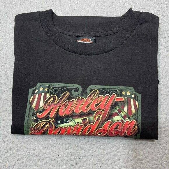 Harley Davidson Shirt Men Large Black Daytona Bruce Rossmeyer Back Print Bravado - Picture 13 of 14